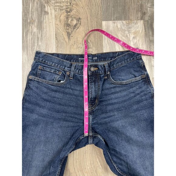 Old Navy Mens Loose Jeans 34x32 Dark Wash Blue Denim Built In Flex - Picture 6 of 7
